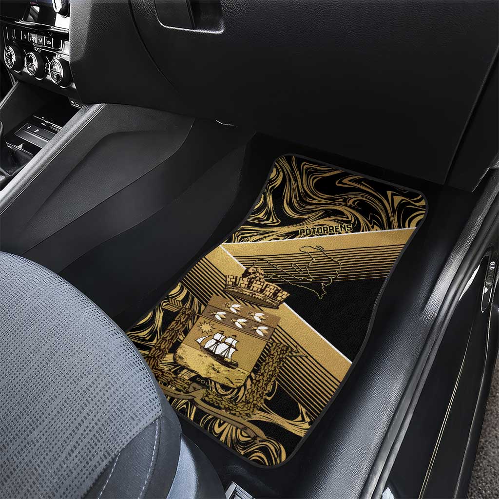 Port-au-Prince Afro-Haitians Car Mats Ayiti Map Pòtoprens Gold Color - Wonder Print Shop
