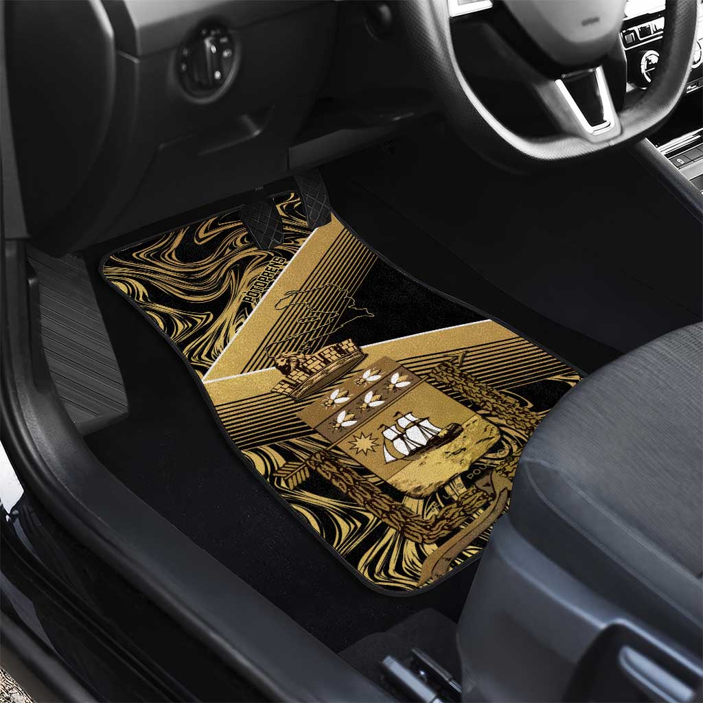 Port-au-Prince Afro-Haitians Car Mats Ayiti Map Pòtoprens Gold Color - Wonder Print Shop