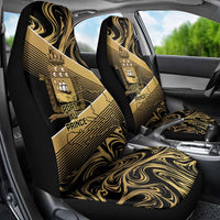 Port-au-Prince Afro-Haitians Car Seat Cover Ayiti Map Pòtoprens Gold Color - Wonder Print Shop