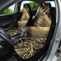 Port-au-Prince Afro-Haitians Car Seat Cover Ayiti Map Pòtoprens Gold Color - Wonder Print Shop