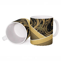 Port-au-Prince Afro-Haitians Ceramic Mug Ayiti Map Pòtoprens Gold Color - Wonder Print Shop