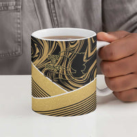 Port-au-Prince Afro-Haitians Ceramic Mug Ayiti Map Pòtoprens Gold Color - Wonder Print Shop