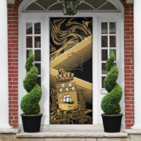 Port-au-Prince Afro-Haitians Door Cover Ayiti Map Pòtoprens Gold Color - Wonder Print Shop