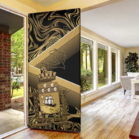 Port-au-Prince Afro-Haitians Door Cover Ayiti Map Pòtoprens Gold Color - Wonder Print Shop