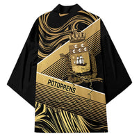 Port-au-Prince Afro-Haitians Kimono Ayiti Map Pòtoprens Gold Color - Wonder Print Shop