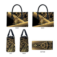 Port-au-Prince Afro-Haitians Leather Bag Ayiti Map Pòtoprens Gold Color - Wonder Print Shop