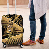 Port-au-Prince Afro-Haitians Luggage Cover Ayiti Map Pòtoprens Gold Color - Wonder Print Shop