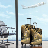 Port-au-Prince Afro-Haitians Luggage Cover Ayiti Map Pòtoprens Gold Color - Wonder Print Shop