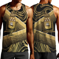 Port-au-Prince Afro-Haitians Men Tank Top Ayiti Map Pòtoprens Gold Color - Wonder Print Shop