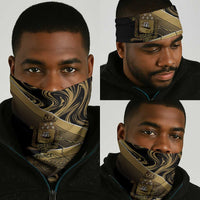 Port-au-Prince Afro-Haitians Neck Gaiter Ayiti Map Pòtoprens Gold Color - Wonder Print Shop
