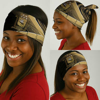 Port-au-Prince Afro-Haitians Neck Gaiter Ayiti Map Pòtoprens Gold Color - Wonder Print Shop