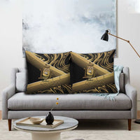 Port-au-Prince Afro-Haitians Pillow Cover Ayiti Map Pòtoprens Gold Color - Wonder Print Shop