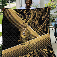 Port-au-Prince Afro-Haitians Quilt Ayiti Map Pòtoprens Gold Color - Wonder Print Shop