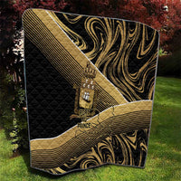 Port-au-Prince Afro-Haitians Quilt Ayiti Map Pòtoprens Gold Color - Wonder Print Shop