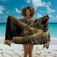 Port-au-Prince Afro-Haitians Sarong Ayiti Map Pòtoprens Gold Color - Wonder Print Shop