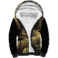 Port-au-Prince Afro-Haitians Sherpa Hoodie Ayiti Map Pòtoprens Gold Color - Wonder Print Shop