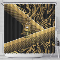 Port-au-Prince Afro-Haitians Shower Curtain Ayiti Map Pòtoprens Gold Color - Wonder Print Shop