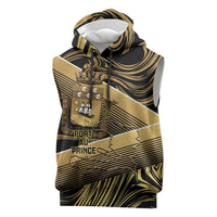 Port-au-Prince Afro-Haitians Sleeveless Hoodie Ayiti Map Pòtoprens Gold Color - Wonder Print Shop