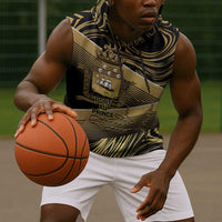 Port-au-Prince Afro-Haitians Sleeveless Hoodie Ayiti Map Pòtoprens Gold Color - Wonder Print Shop