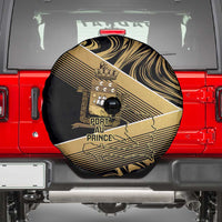 Port-au-Prince Afro-Haitians Spare Tire Cover Ayiti Map Pòtoprens Gold Color - Wonder Print Shop
