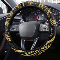 Port-au-Prince Afro-Haitians Steering Wheel Cover Ayiti Map Pòtoprens Gold Color - Wonder Print Shop