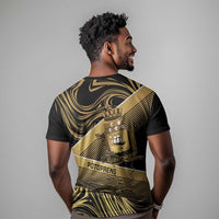 Port-au-Prince Afro-Haitians T shirt Ayiti Map Pòtoprens Gold Color LT14