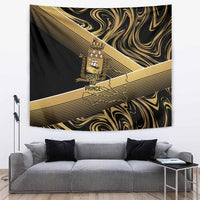 Port-au-Prince Afro-Haitians Tapestry Ayiti Map Pòtoprens Gold Color - Wonder Print Shop