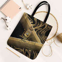 Port-au-Prince Afro-Haitians Tote Bag Ayiti Map Pòtoprens Gold Color - Wonder Print Shop