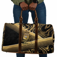 Port-au-Prince Afro-Haitians Travel Bag Ayiti Map Pòtoprens Gold Color - Wonder Print Shop