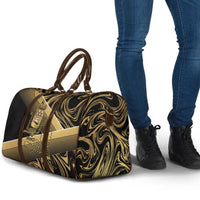 Port-au-Prince Afro-Haitians Travel Bag Ayiti Map Pòtoprens Gold Color - Wonder Print Shop