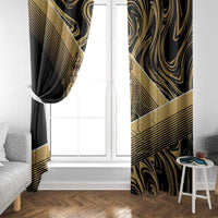 Port-au-Prince Afro-Haitians Window Curtain Ayiti Map Pòtoprens Gold Color - Wonder Print Shop