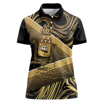 Port-au-Prince Afro-Haitians Women Polo Shirt Ayiti Map Pòtoprens Gold Color LT14