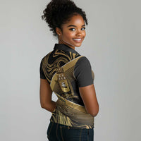 Port-au-Prince Afro-Haitians Women Polo Shirt Ayiti Map Pòtoprens Gold Color LT14
