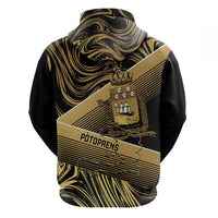 Port-au-Prince Afro-Haitians Zip Hoodie Ayiti Map Pòtoprens Gold Color - Wonder Print Shop