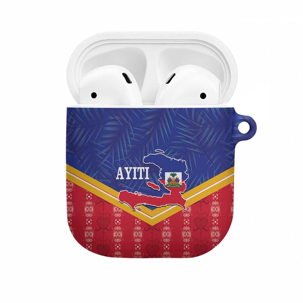 Afro-Haitians AirPods Case Proud Ayiti Veve Vodou Royal Palm Leaves - Wonder Print Shop
