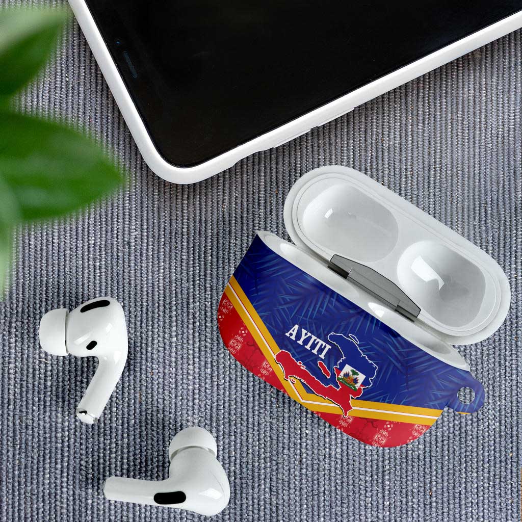 Afro-Haitians AirPods Case Proud Ayiti Veve Vodou Royal Palm Leaves - Wonder Print Shop