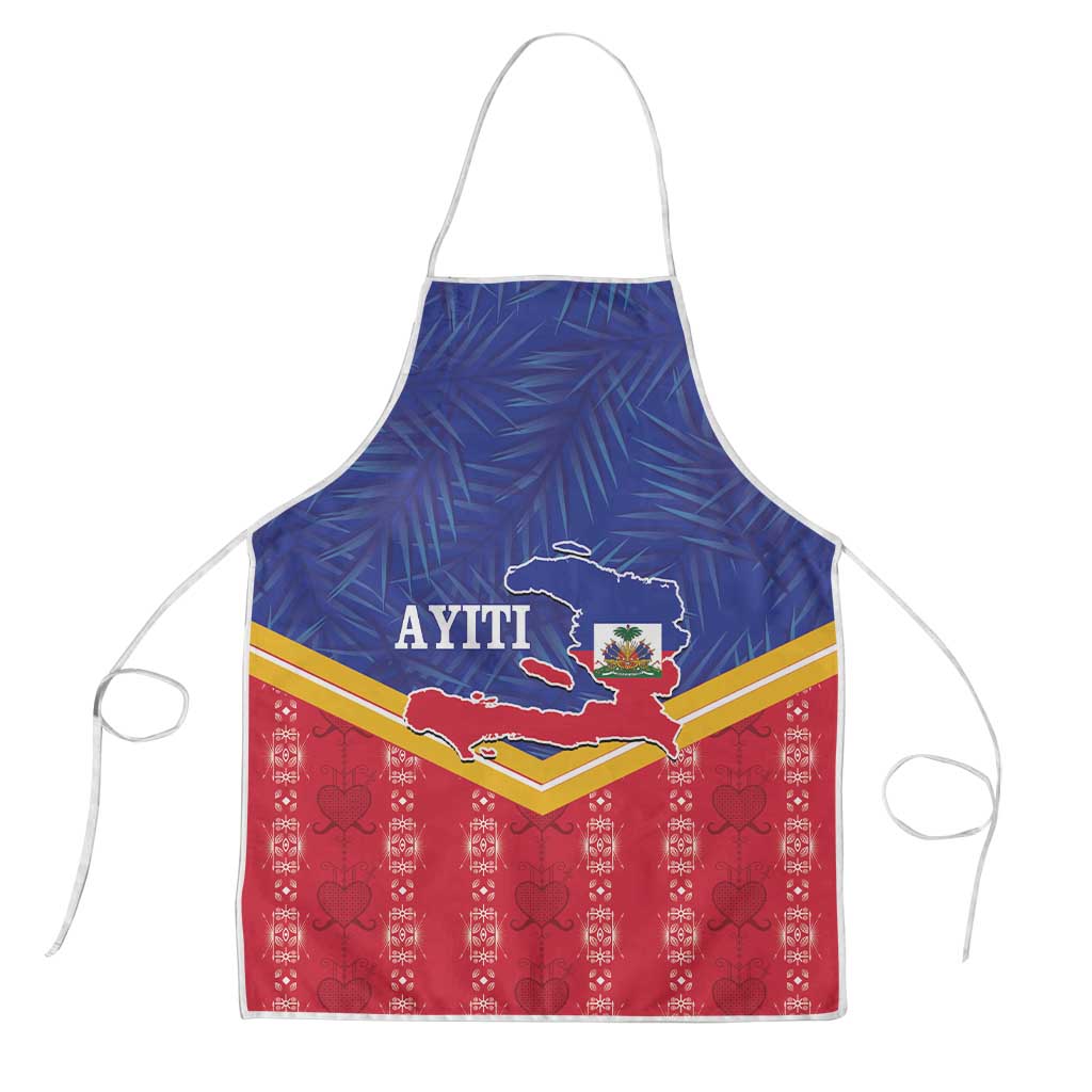 Afro-Haitians Apron Proud Ayiti Veve Vodou Royal Palm Leaves - Wonder Print Shop