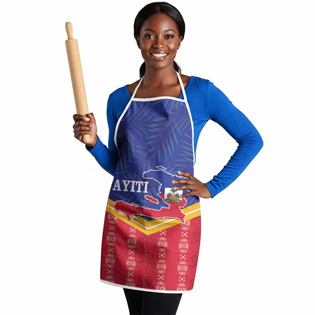 Afro-Haitians Apron Proud Ayiti Veve Vodou Royal Palm Leaves - Wonder Print Shop