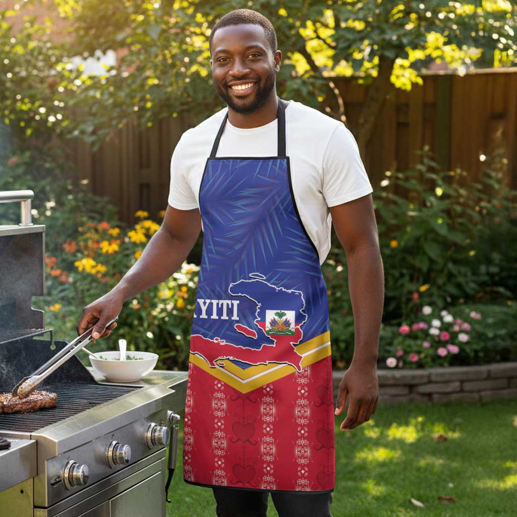 Afro-Haitians Apron Proud Ayiti Veve Vodou Royal Palm Leaves - Wonder Print Shop