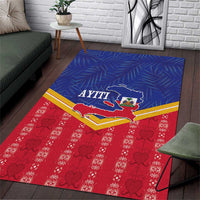 Afro-Haitians Area Rug Proud Ayiti Veve Vodou Royal Palm Leaves - Wonder Print Shop