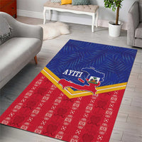 Afro-Haitians Area Rug Proud Ayiti Veve Vodou Royal Palm Leaves - Wonder Print Shop