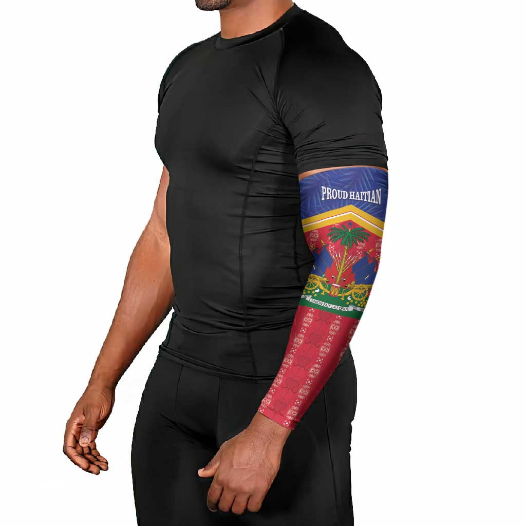 Afro-Haitians Arm Sleeves Proud Ayiti Veve Vodou Royal Palm Leaves - Wonder Print Shop