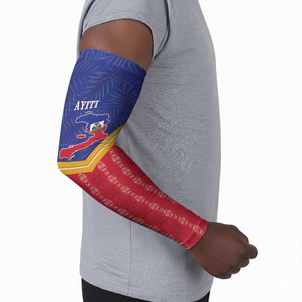 Afro-Haitians Arm Sleeves Proud Ayiti Veve Vodou Royal Palm Leaves - Wonder Print Shop
