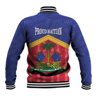 Afro-Haitians Baseball Jacket Proud Ayiti Veve Vodou Royal Palm Leaves - Wonder Print Shop