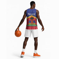Afro-Haitians Basketball Jersey Proud Ayiti Veve Vodou Royal Palm Leaves - Wonder Print Shop