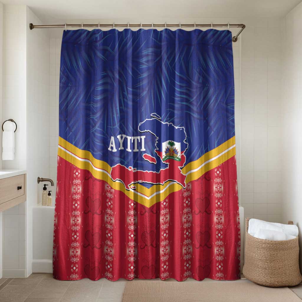 Afro-Haitians Bathroom Set Proud Ayiti Veve Vodou Royal Palm Leaves - Wonder Print Shop