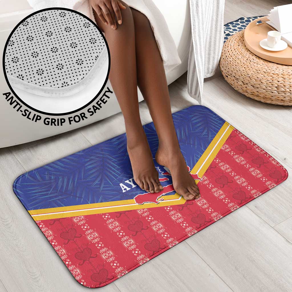 Afro-Haitians Bathroom Set Proud Ayiti Veve Vodou Royal Palm Leaves - Wonder Print Shop