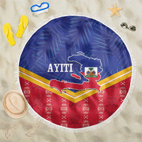 Afro-Haitians Beach Blanket Proud Ayiti Veve Vodou Royal Palm Leaves - Wonder Print Shop