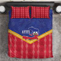 Afro-Haitians Bedding Set Proud Ayiti Veve Vodou Royal Palm Leaves - Wonder Print Shop