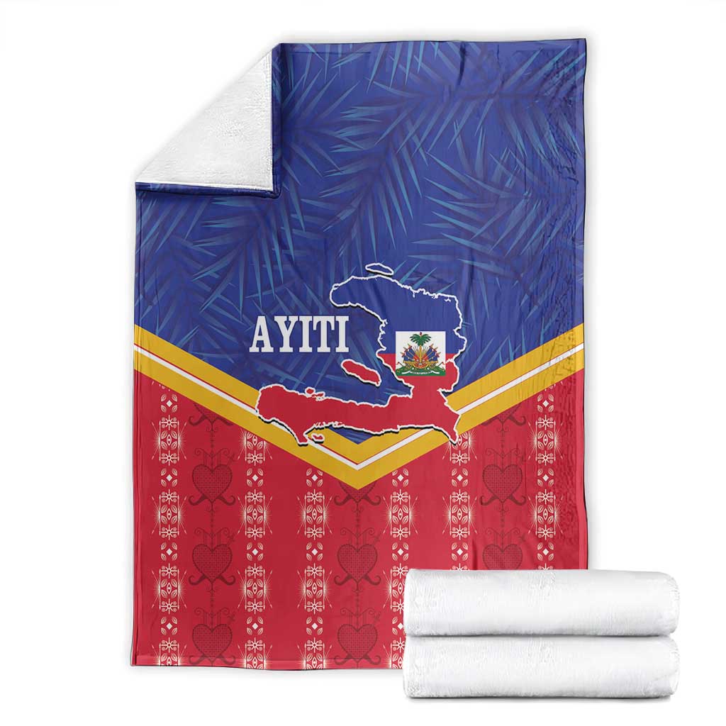 Afro-Haitians Blanket Proud Ayiti Veve Vodou Royal Palm Leaves - Wonder Print Shop